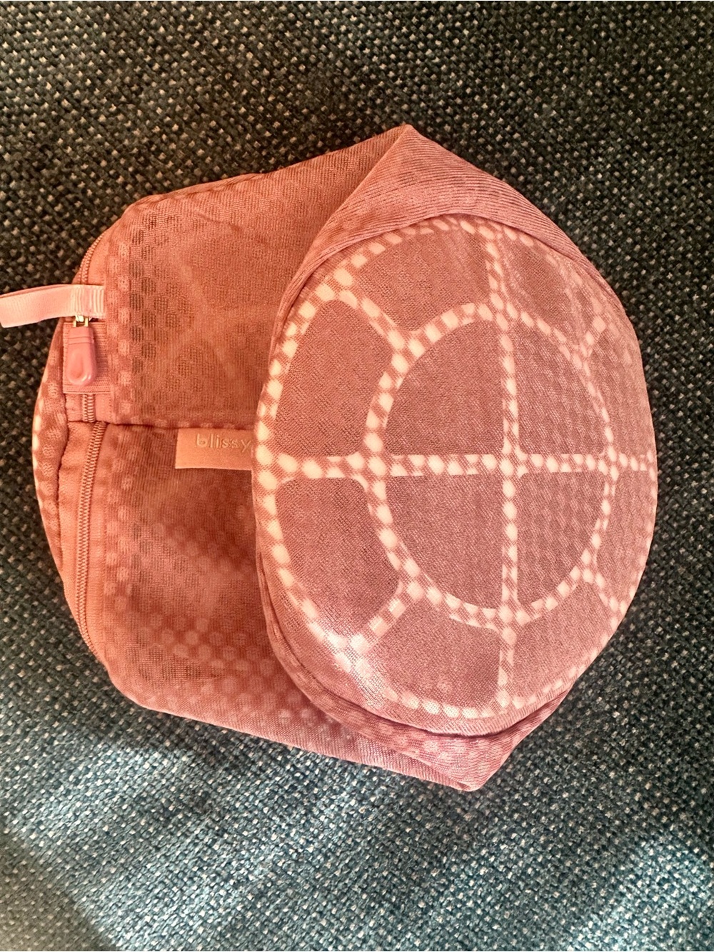 Bliss Dusty Rose Textured Garment Laundry Bag